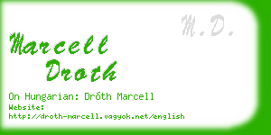 marcell droth business card